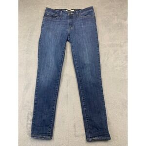 Levi's 711 Skinny Jeans Women's Size 28 x 28 Blue Stretch Denim Mid Rise